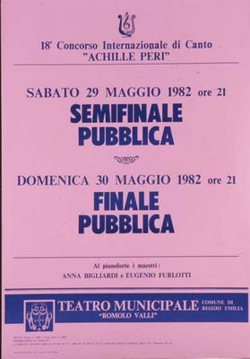 18° Concorso internazionale di canto Achille Peri